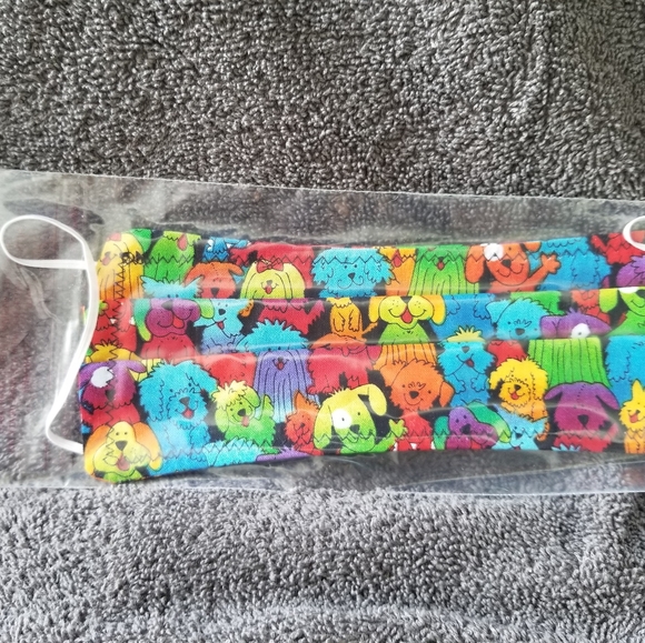 "Doggies Of All Colors" style Face Mask - Adult - Picture 3 of 3